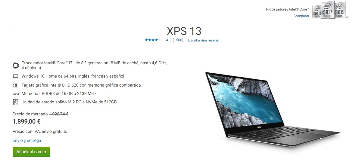 Ноутбук Dell XPS13 UHD 4K Touch